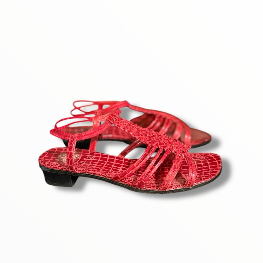 Red Strappy Women's Sandals